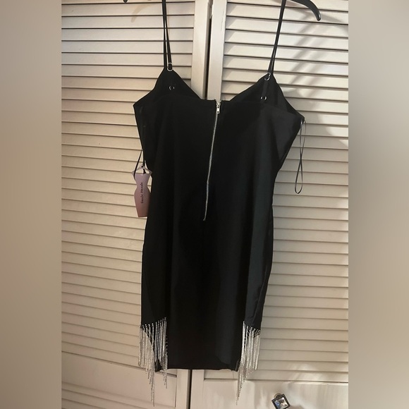🖤NWT-HAUTE MONDE SEXY BLACK COCKTAIL DRESS WITH RHINESTONES SZ L🖤 - Picture 6 of 14